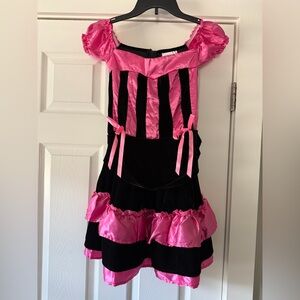Underwraps Pink & Black Barmaid Wench Costume